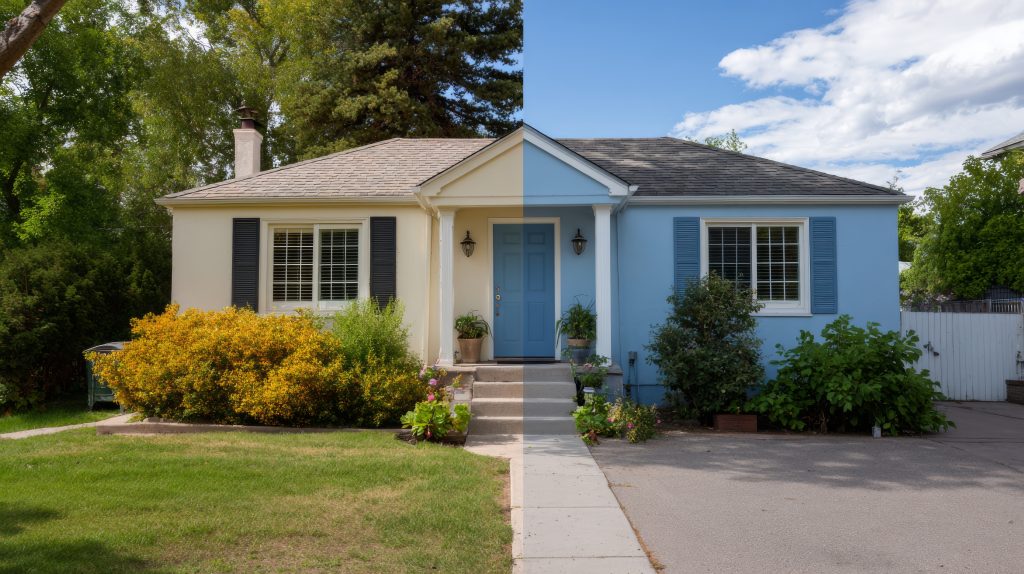 Exterior brick and siding painting for long-term protection.